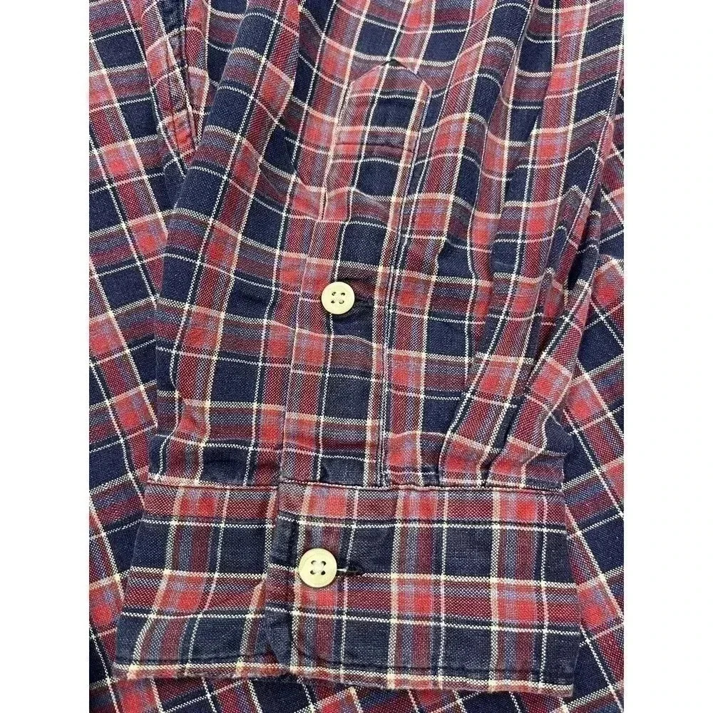 Polo Ralph Lauren Cotton Button Down Shirt Red Blue Plaid Men's Size 2XL. - Picture 11 of 14